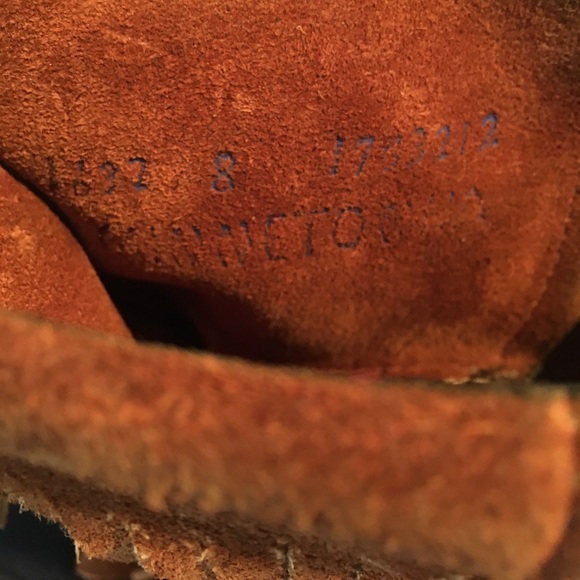 Minnetonka leather 3 layer brown fringe suede boot - Picture 8 of 8